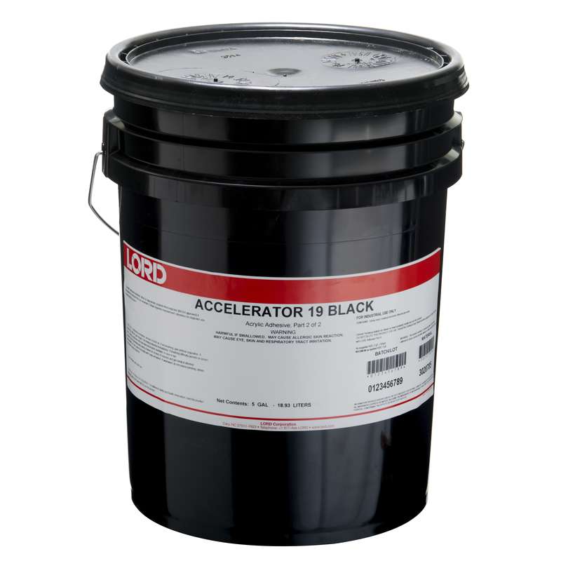Lord® 3020785 Mix-In 19 Accelerator, 5 gal, Pail, Black